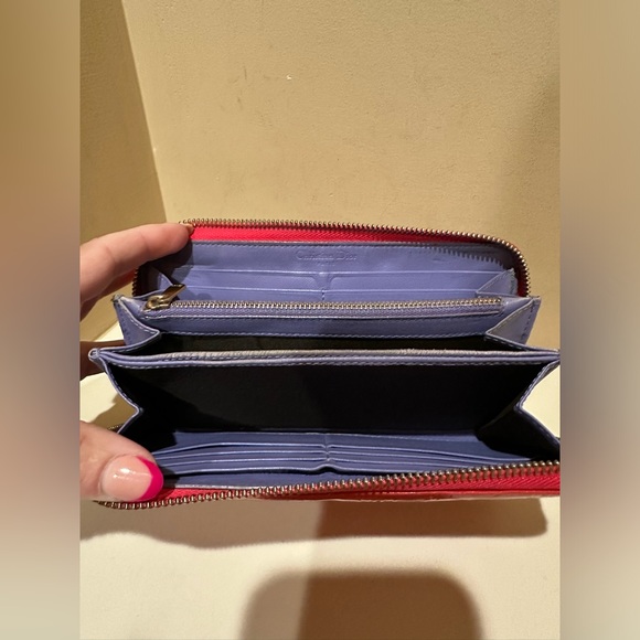 Dior Trotter Patent Orange Long Zip Wallet - Picture 6 of 10